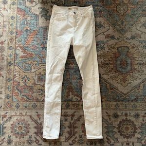 Asos White High Waisted Skinny Jeans